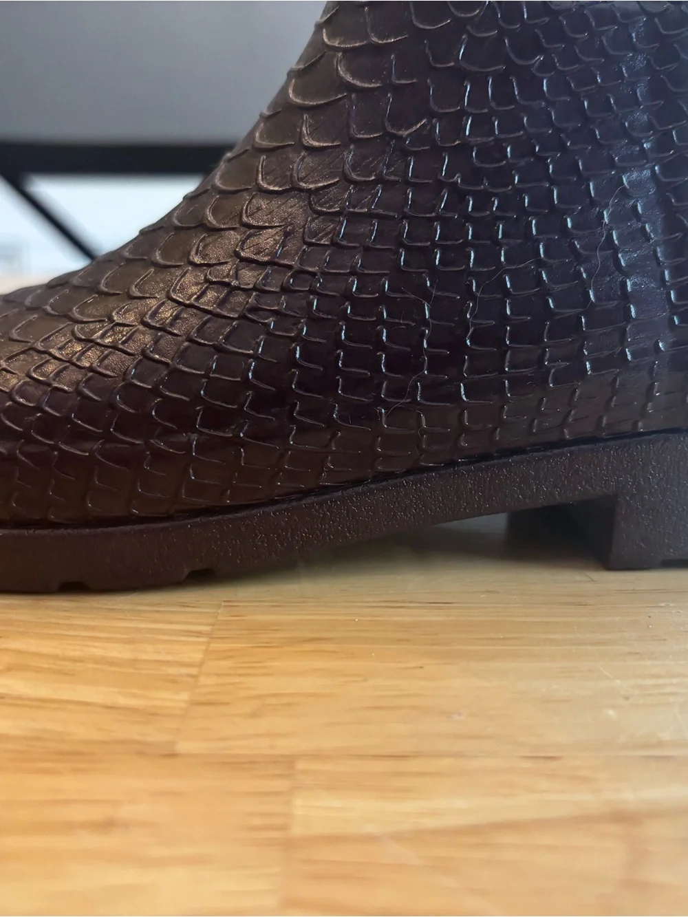 NWOT Hunter limited edition Carnaby “snakeskin” embossed Tall Rain boot sz 6 - Picture 9 of 10